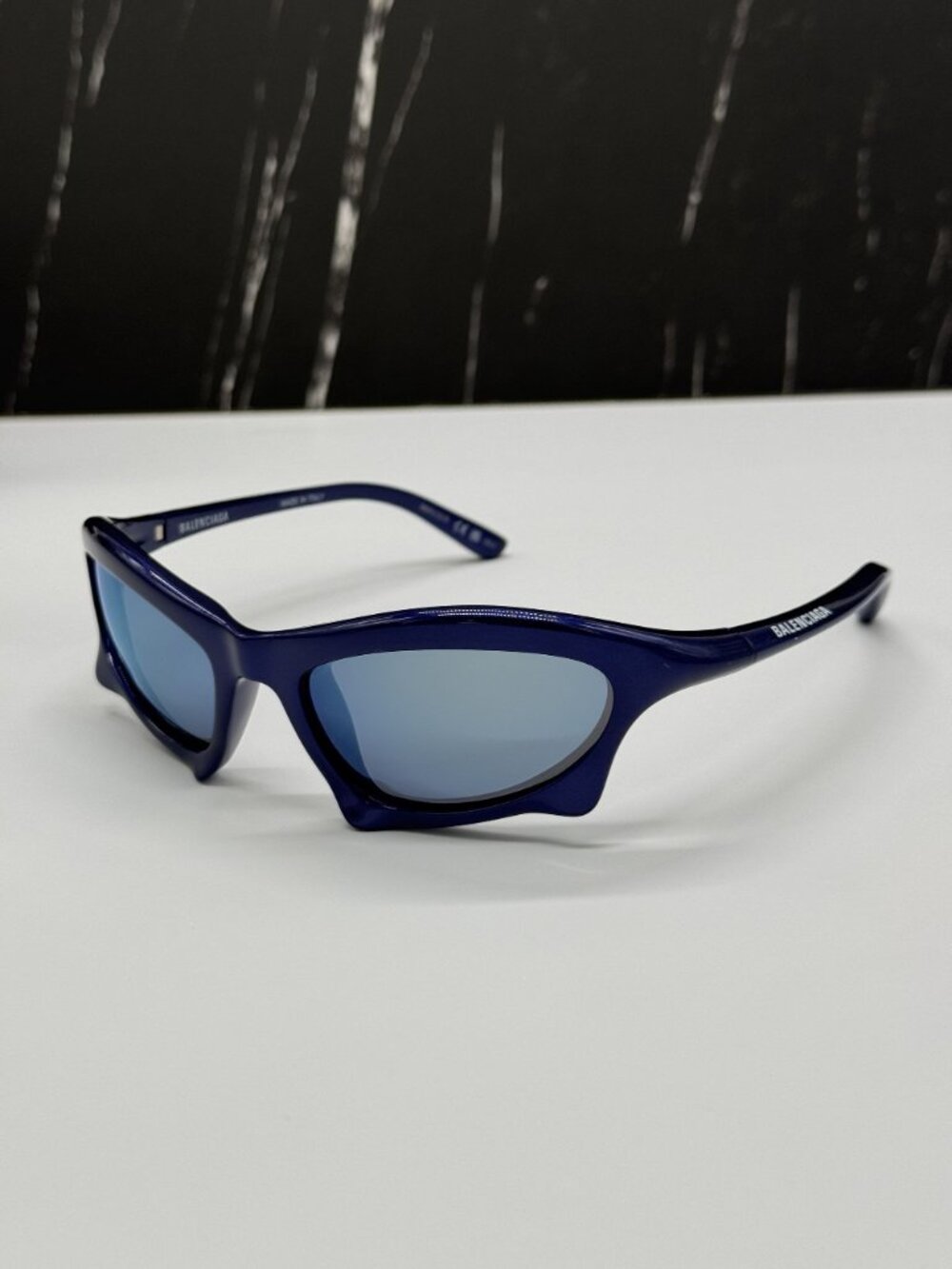 NEW BALENCIAGA BB0229S 006 BLUE UNISEX SUNGLASSES BALENCIAGA EYEWEAR - Picture 2 of 10